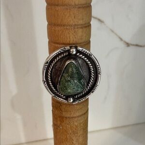 Vintage Native Sterling Silver Statement Ring Artist Stamped